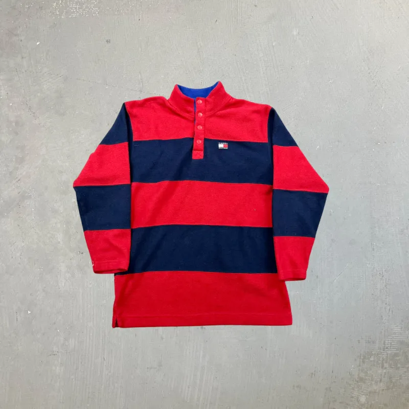F- Vintage Tommy Hilfiger Button Snap Pullover Polar Fleece sold by HG Vintage