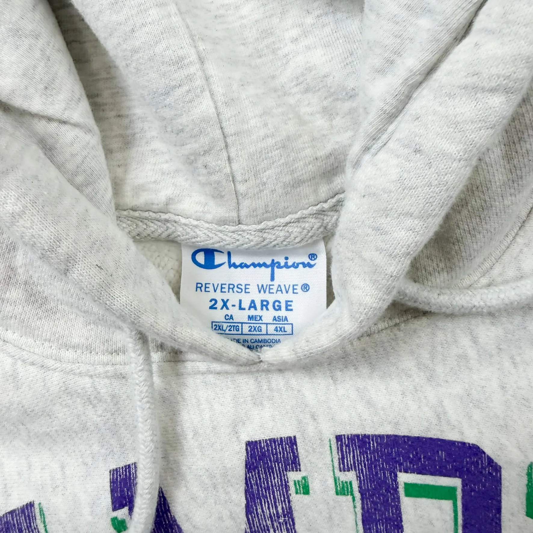 F- Vintage Champion Reverse Weave Curved Text Hoodie sold by HG Vintage product image thumbnail 3