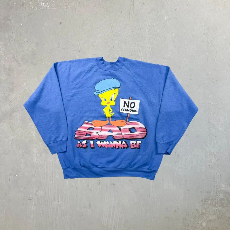 F- Vintage '96 Looney Tunes Tweedy Bird Bad As I Wanna Be Graphic made In USA Crewneck sold by HG Vintage