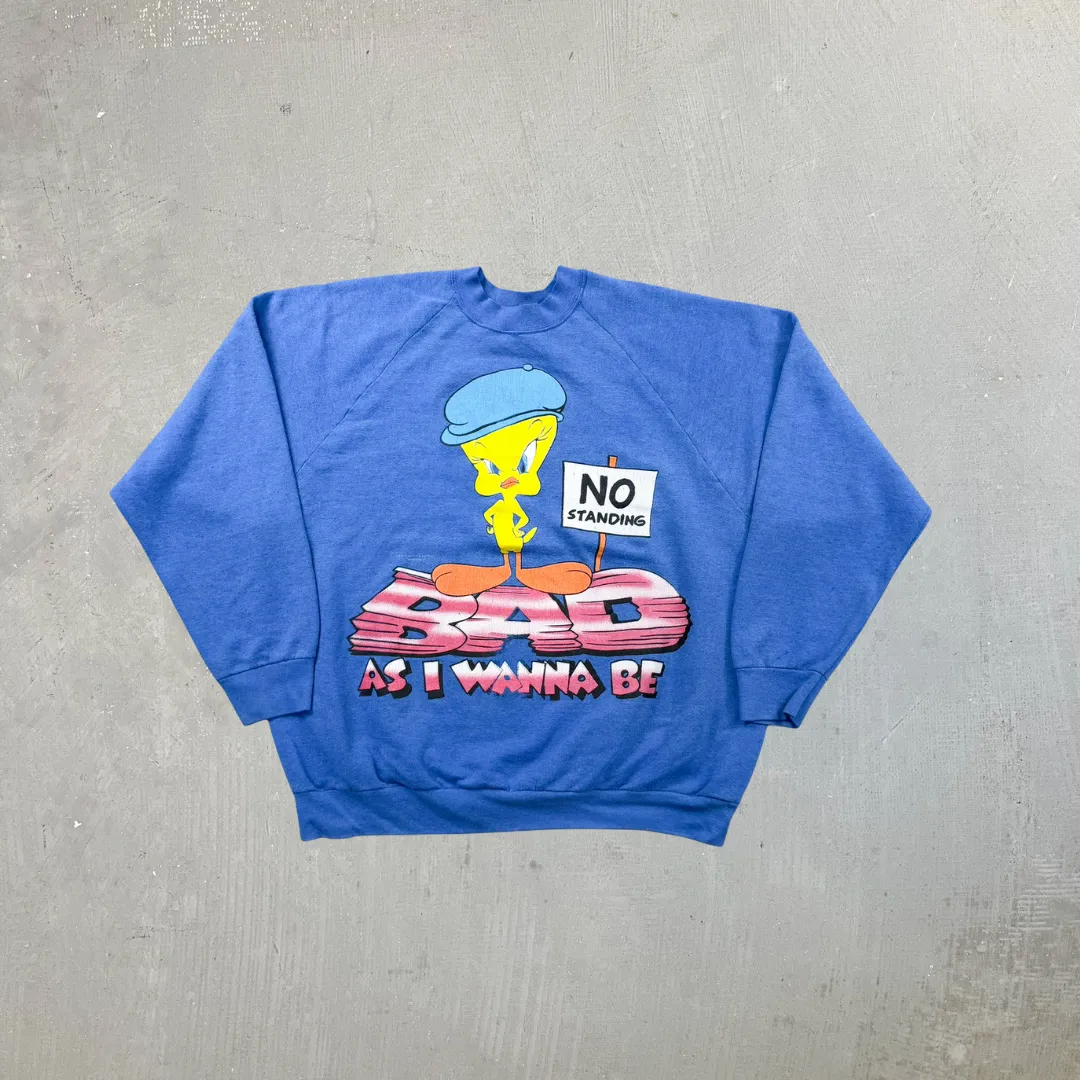 F- Vintage '96 Looney Tunes Tweedy Bird Bad As I Wanna Be Graphic made In USA Crewneck sold by HG Vintage