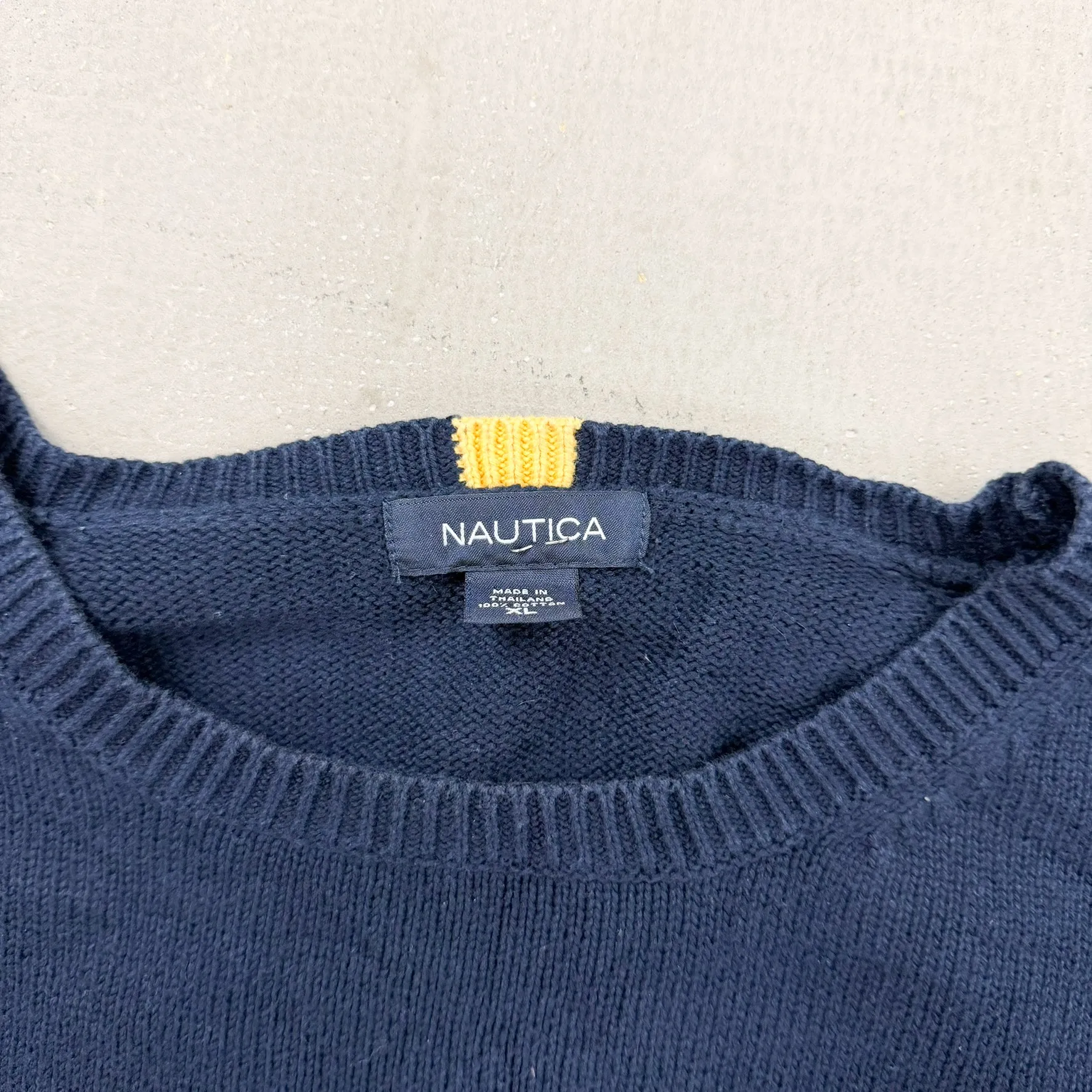 F- Vintage Nautica Embroidered Logo Knit Sweater sold by HG Vintage product image thumbnail 3