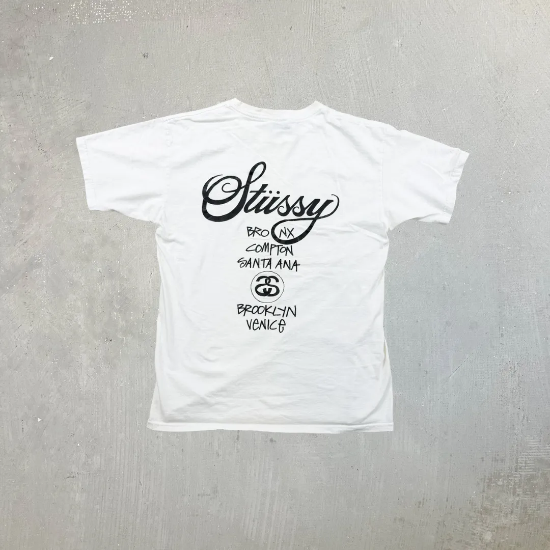 F- Vintage Stussy Logo & City Text Graphic Tee sold by HG Vintage product image thumbnail 3