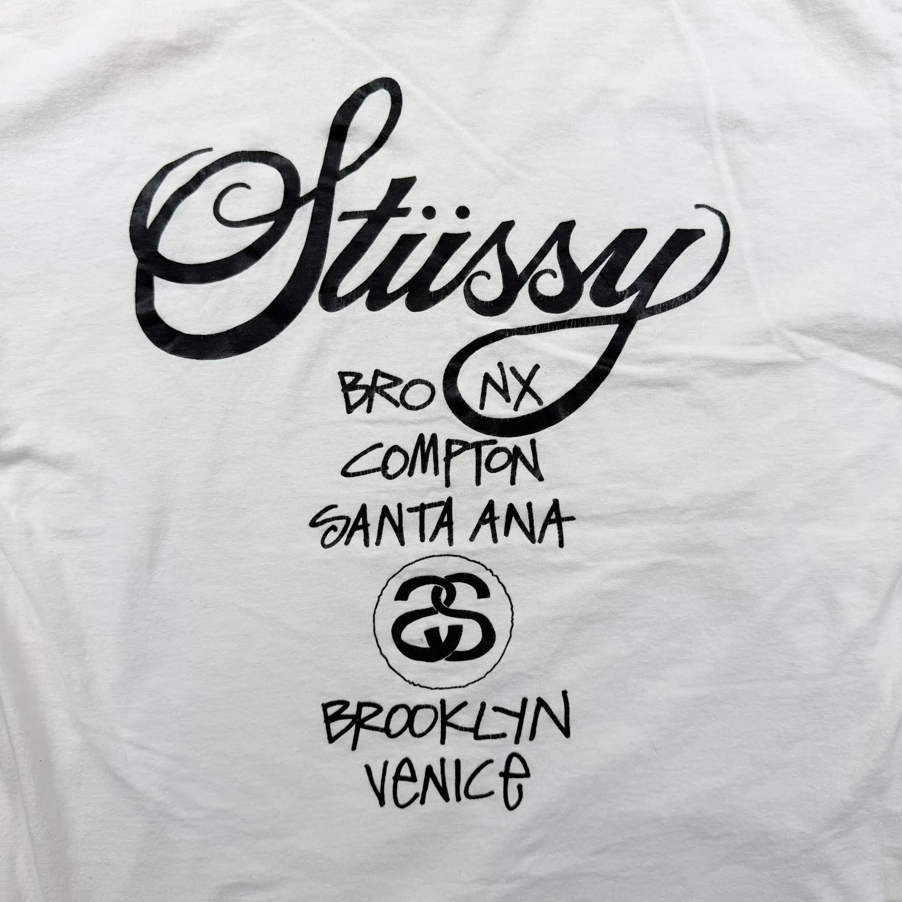 F- Vintage Stussy Logo & City Text Graphic Tee sold by HG Vintage product image thumbnail 4