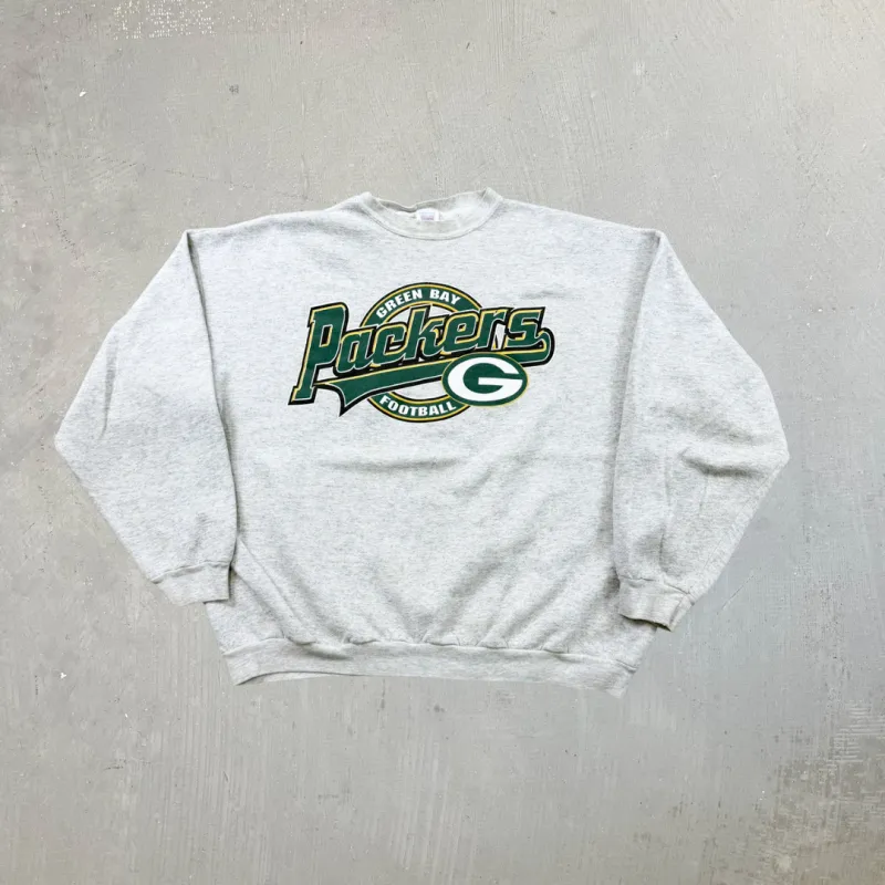 F- Vintage Green Bay Packers NFL Logo 7 Text Made In USA Crewneck sold by HG Vintage