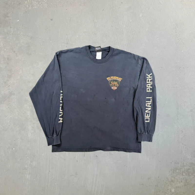 F- Harley Davidson Denali Park Alaska Graphic Long Sleeve Tee sold by HG Vintage