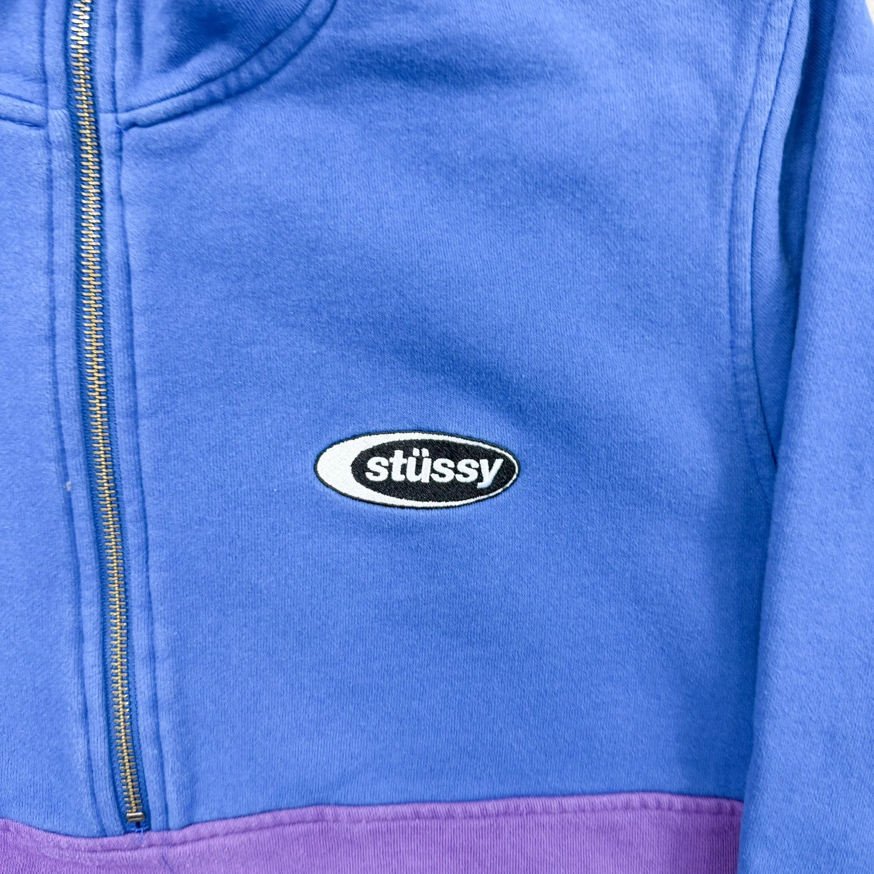 F- Vintage Stussy Embroidered Text Quarter Zip Crewneck sold by HG Vintage product image thumbnail 4