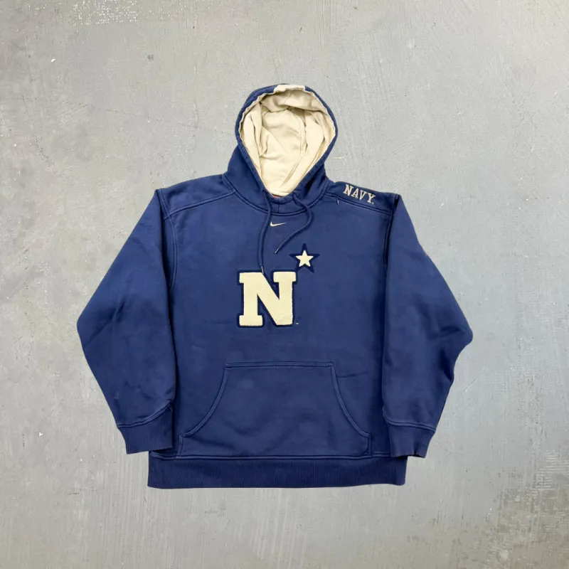 F- Nike Team US Navy College Embroidered Text Hoodie sold by HG Vintage