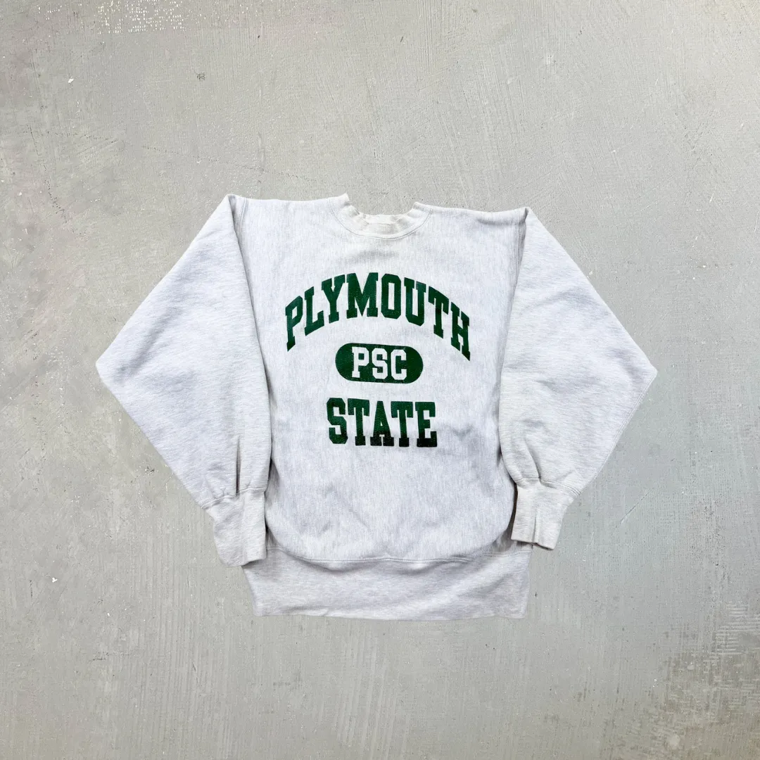 F- Vintage 90s Champion Reverse Weave Plymouth State Crewneck sold by HG Vintage