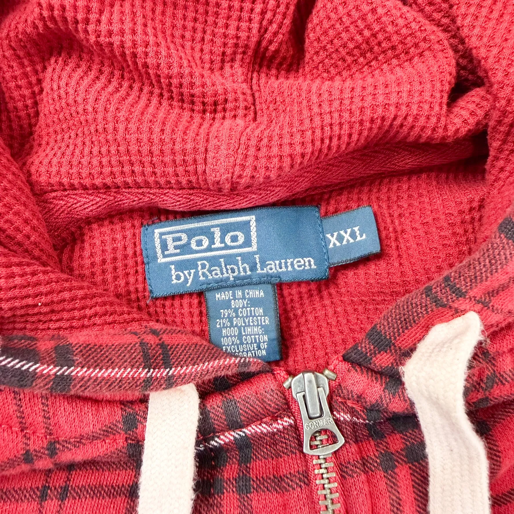 F- Vintage Polo Ralph Lauren Plaid Zip Up Hoodie sold by HG Vintage product image thumbnail 3