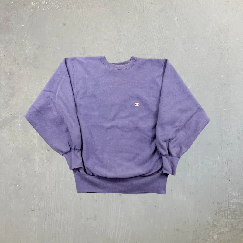 F- Vintage 90s Champion Reverse Weave Embroidered Logo Crewneck sold by HG Vintage