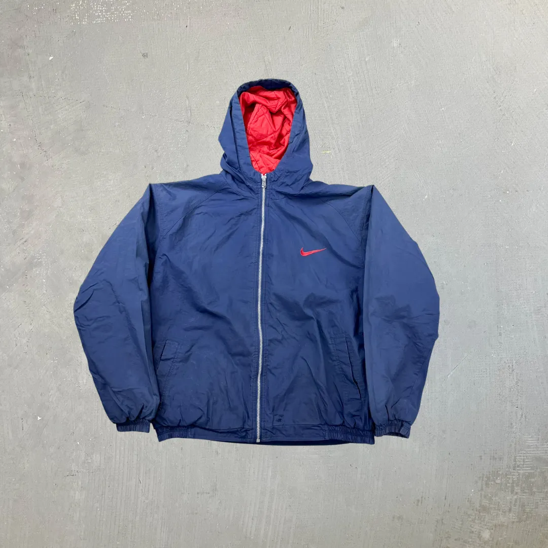 F- Vintage '90s Nike Embroidered Swoosh Zip Up Windbreaker sold by HG Vintage