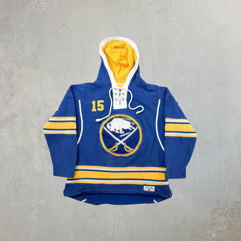F- Buffalo Sabers Jack Eichel NHL Old Time Hockey Jersey Style Hoodie sold by HG Vintage