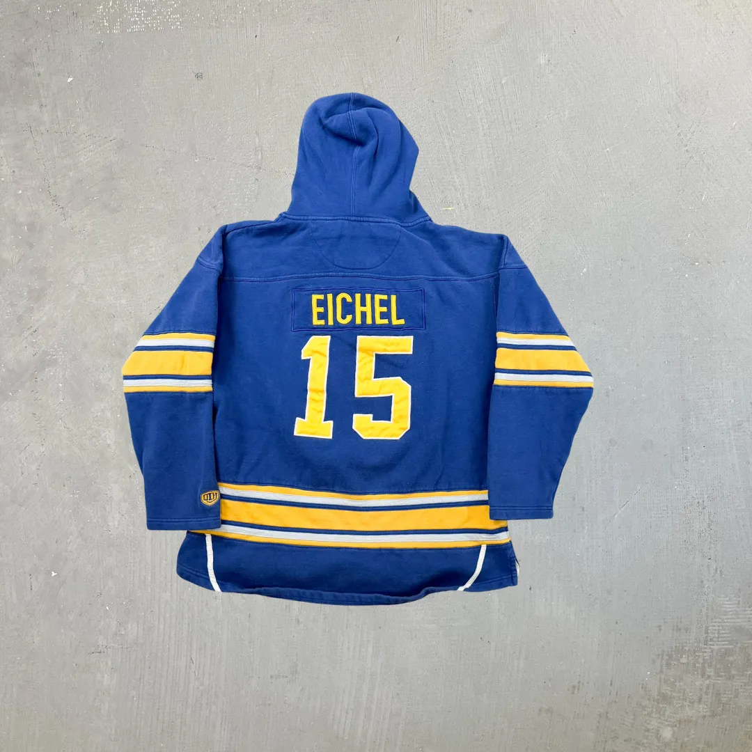 F- Buffalo Sabers Jack Eichel NHL Old Time Hockey Jersey Style Hoodie sold by HG Vintage product image thumbnail 3