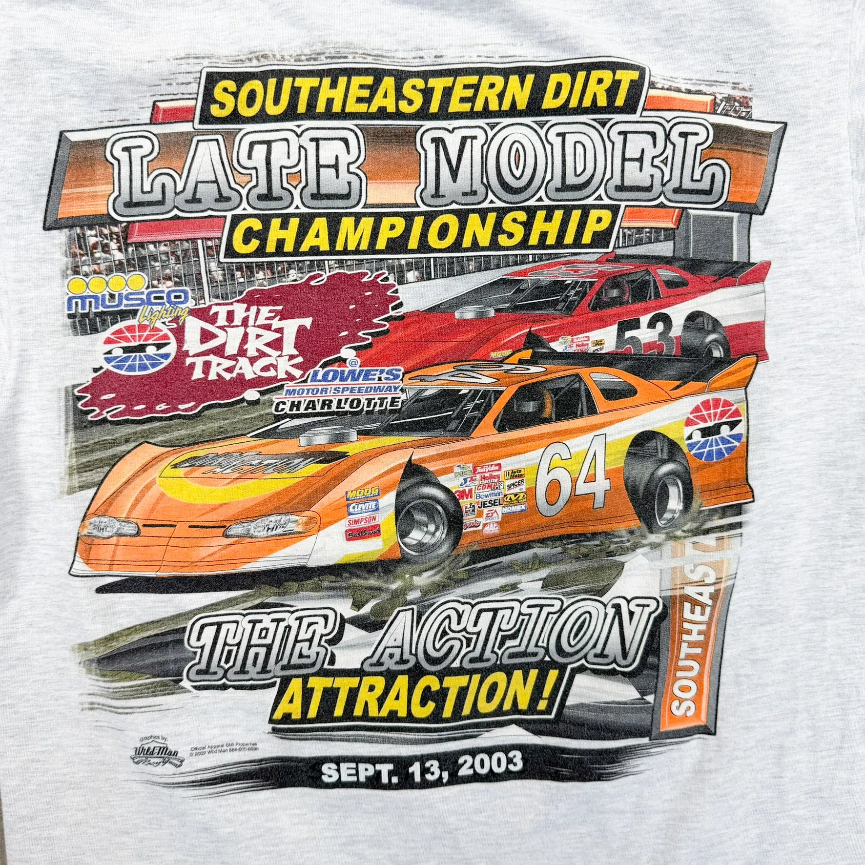 F- Vintage '03 On The Edge Lowes Motor Speedway Car Graphic Tee sold by HG Vintage product image thumbnail 4
