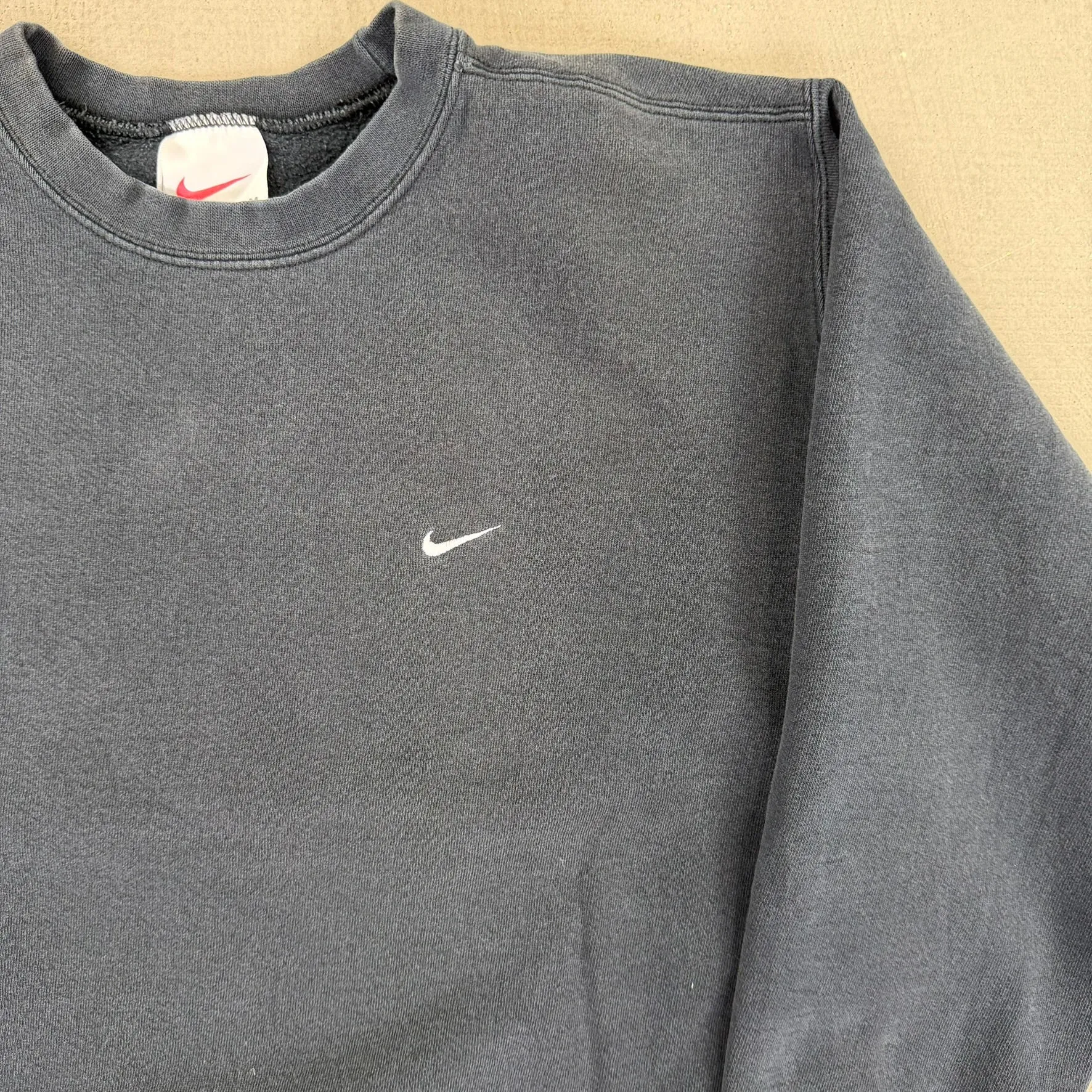 F- Vintage 90s Nike Embroidered Swoosh Black Crewneck sold by HG Vintage product image thumbnail 2