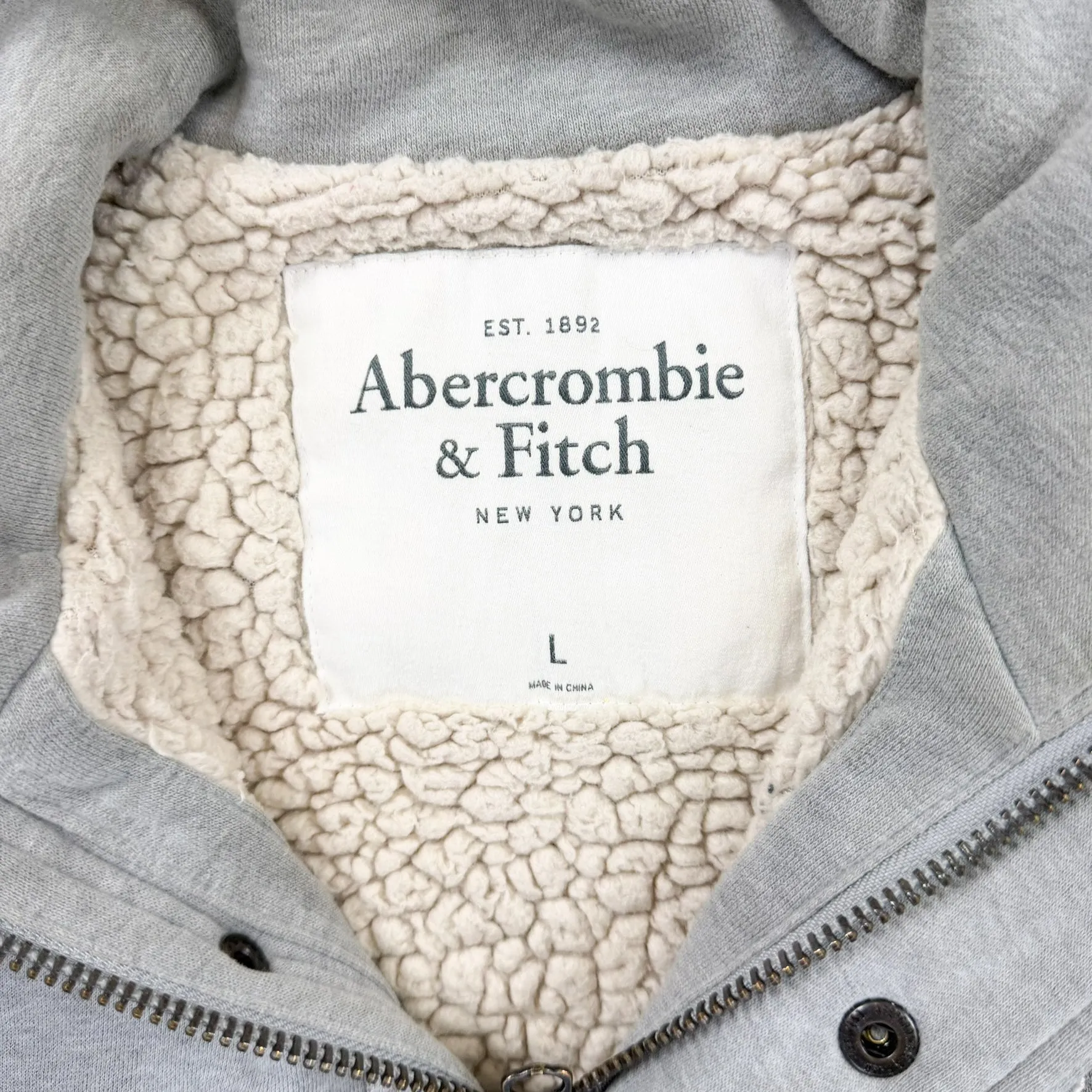 F- Vintage Abercrombie & Fitch Fur Lined Zip Up Sweatshirt Jacket sold by HG Vintage product image thumbnail 4