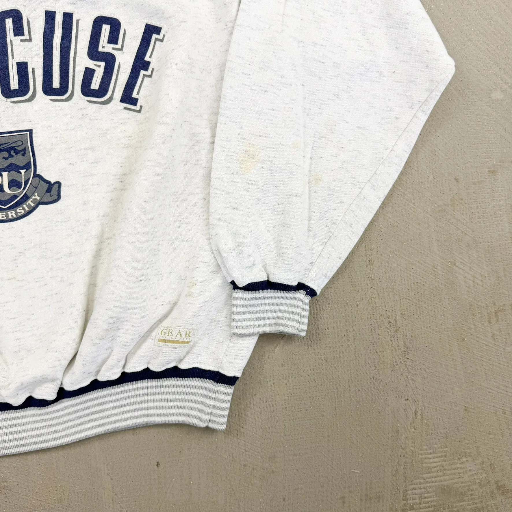 F- Vintage University Of Syracuse Henley Text Crewneck sold by HG Vintage product image thumbnail 3