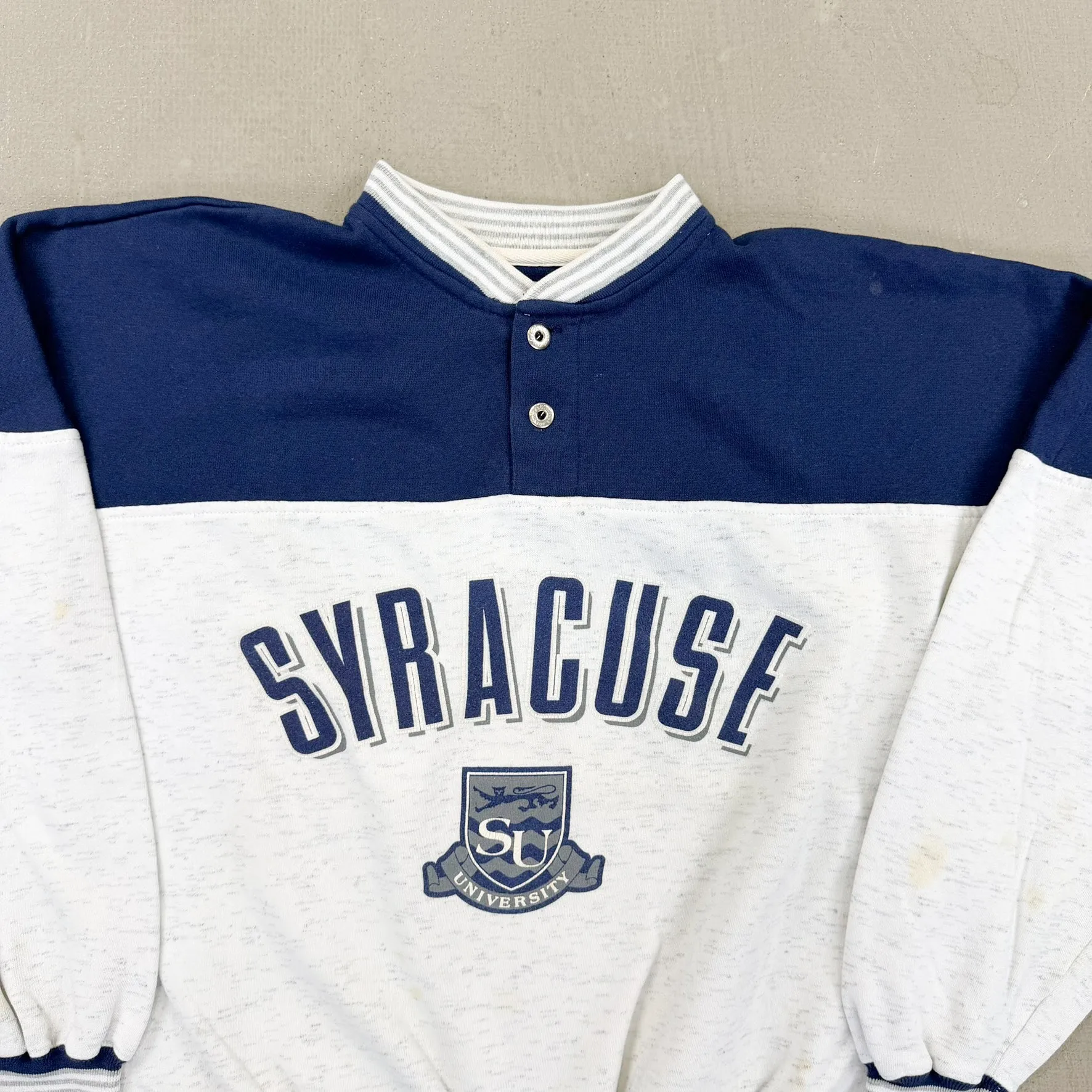 F- Vintage University Of Syracuse Henley Text Crewneck sold by HG Vintage product image thumbnail 2