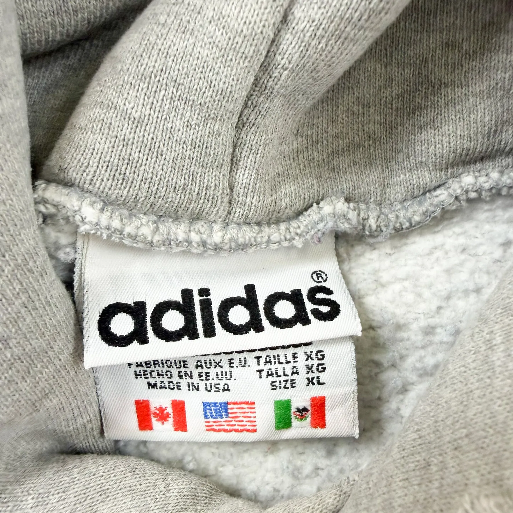 F- Vintage Adidas Embroidered Logo & Text Made In USA Hoodie sold by HG Vintage product image thumbnail 3