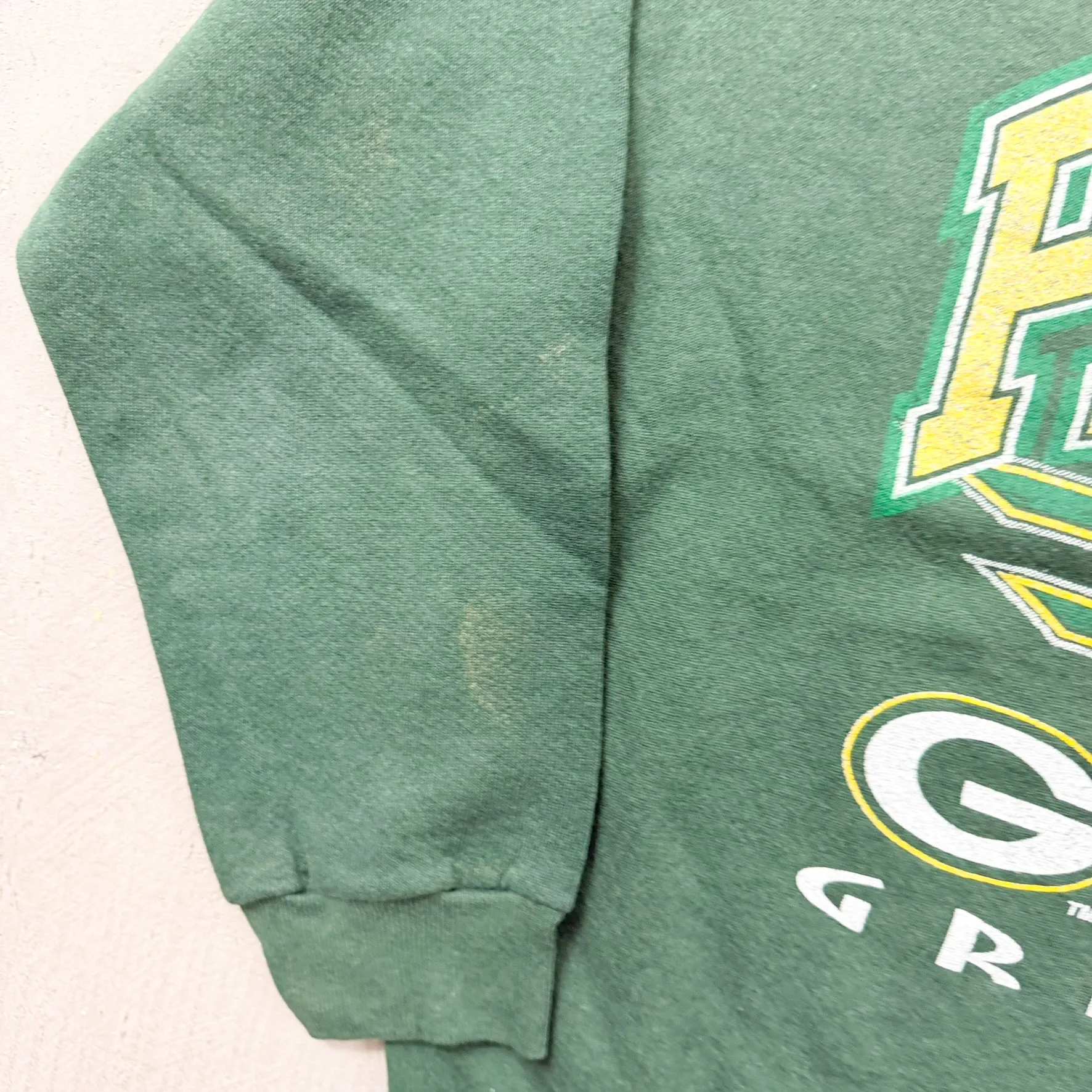 F- Vintage '95 Green Bay Packers NFL Logo 7 Text & Helmet Made In USA Crewneck sold by HG Vintage product image thumbnail 4