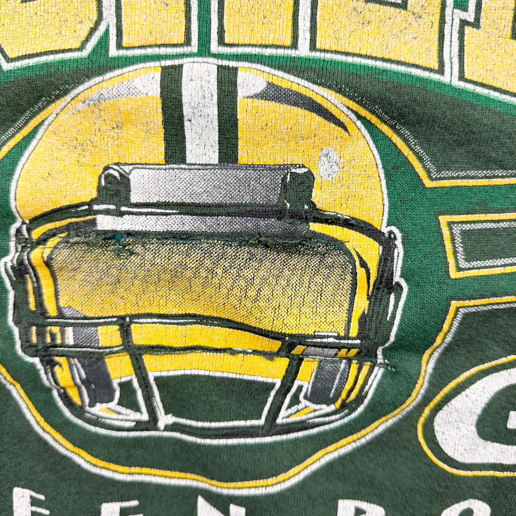 F- Vintage '95 Green Bay Packers NFL Logo 7 Text & Helmet Made In USA Crewneck sold by HG Vintage product image thumbnail 5