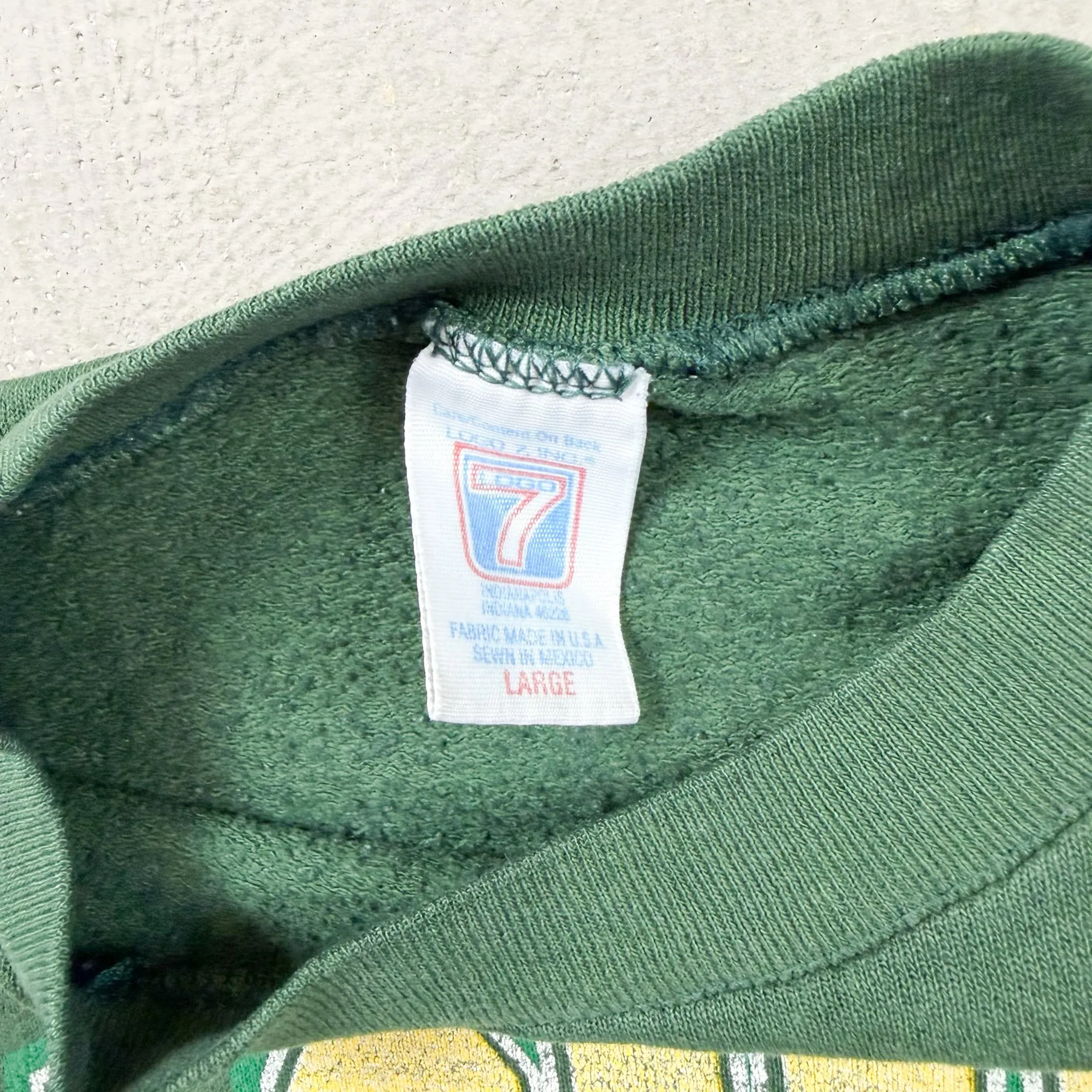 F- Vintage '95 Green Bay Packers NFL Logo 7 Text & Helmet Made In USA Crewneck sold by HG Vintage product image thumbnail 3