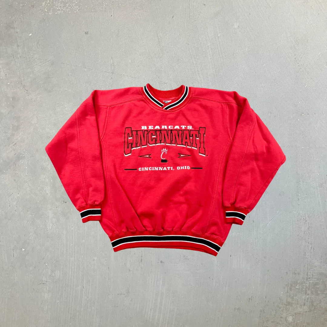 F- Vintage Cincinnati Bearcats Lee Embroidered Text Crewneck sold by HG Vintage