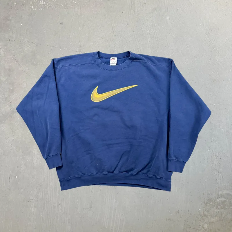 F- Vintage 90s Nike Centre Chest Swoosh Made In USA Crewneck sold by HG Vintage