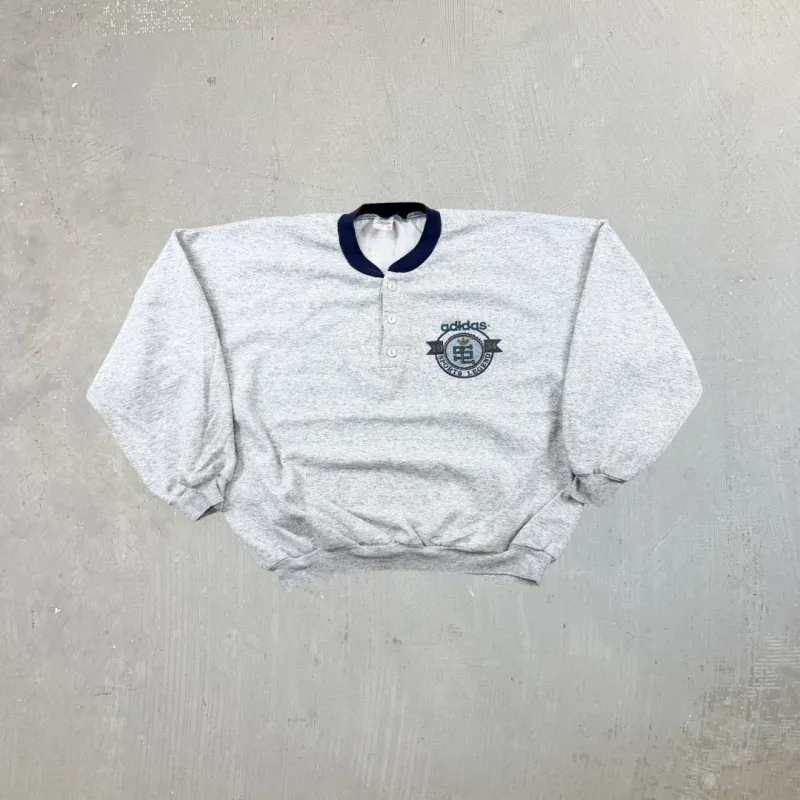 F- Vintage Adidas Sports Legend Made In Canada Henley Crewneck sold by HG Vintage