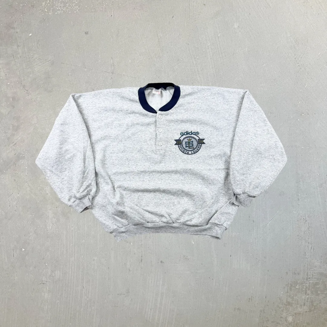 F- Vintage Adidas Sports Legend Made In Canada Henley Crewneck sold by HG Vintage