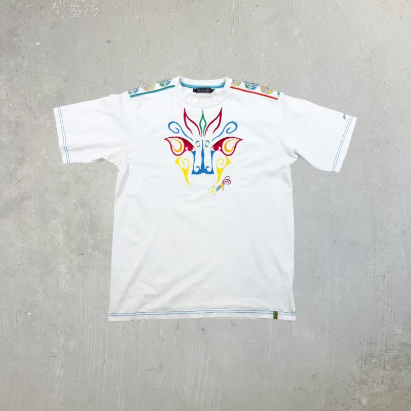 F- Vintage Coogi Embroidered Graphic & Text Tee made by HG Vintage