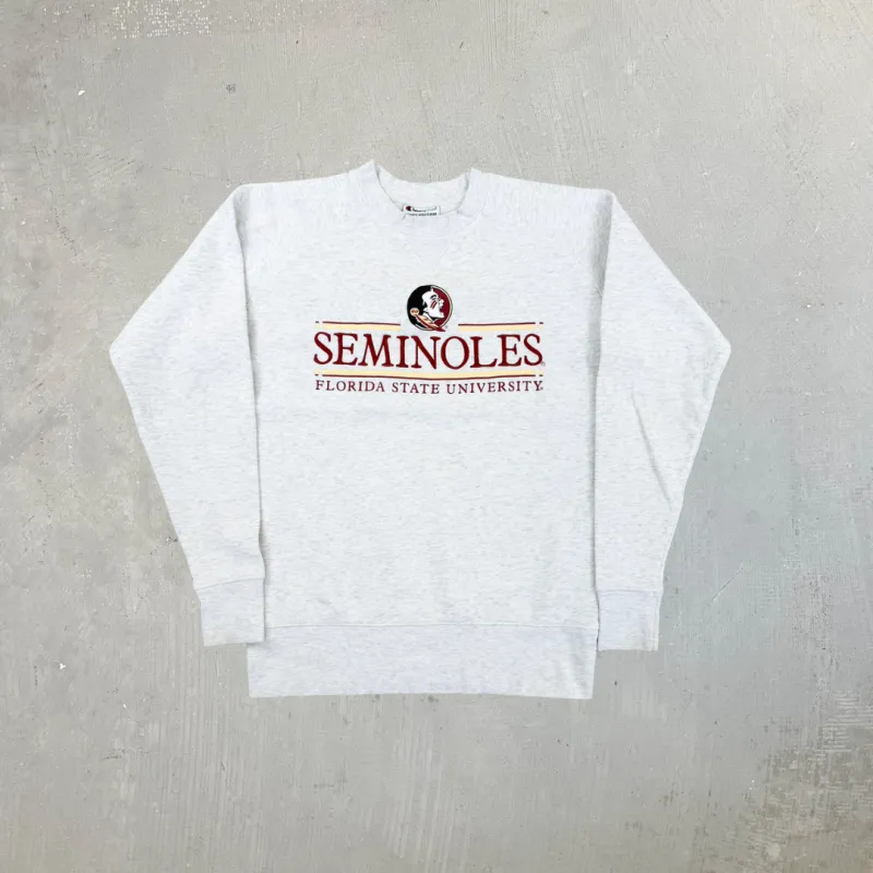 F- Vintage Florida Seminoles Embroidered Text Champion Crewneck sold by HG Vintage