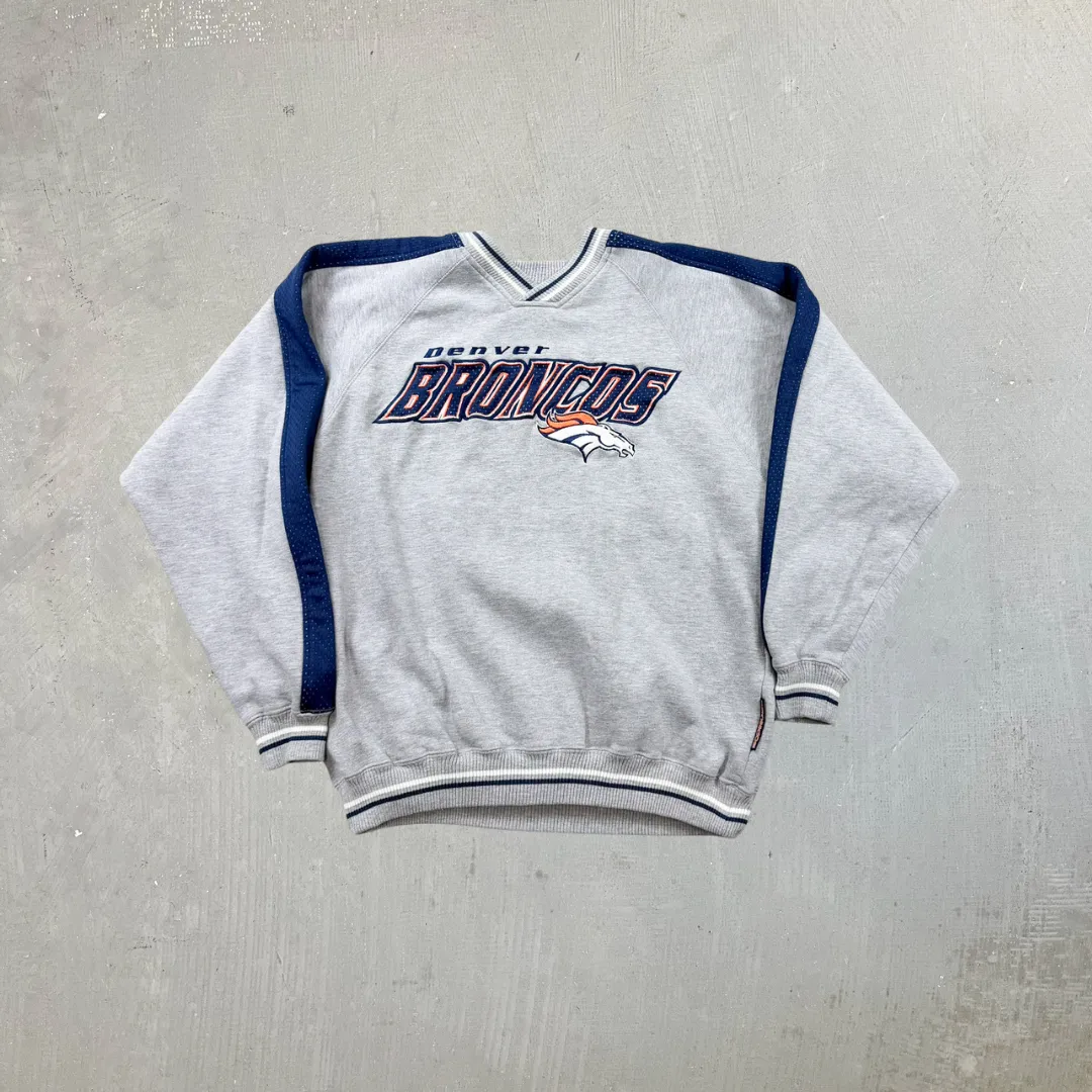 F- Vintage Denver Broncos NFL Lee Embroidered Text Crewneck sold by HG Vintage