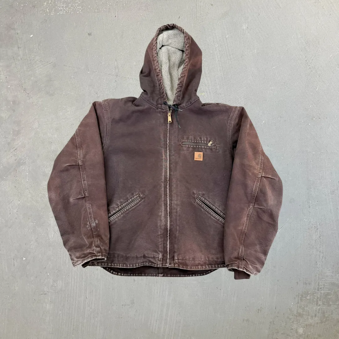 F- Vintage Carhartt Active Fleece Lined Hooded Work Jacket sold by HG Vintage