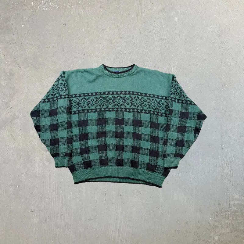 F- Vintage Gap Plaid Design Knit Sweater sold by HG Vintage