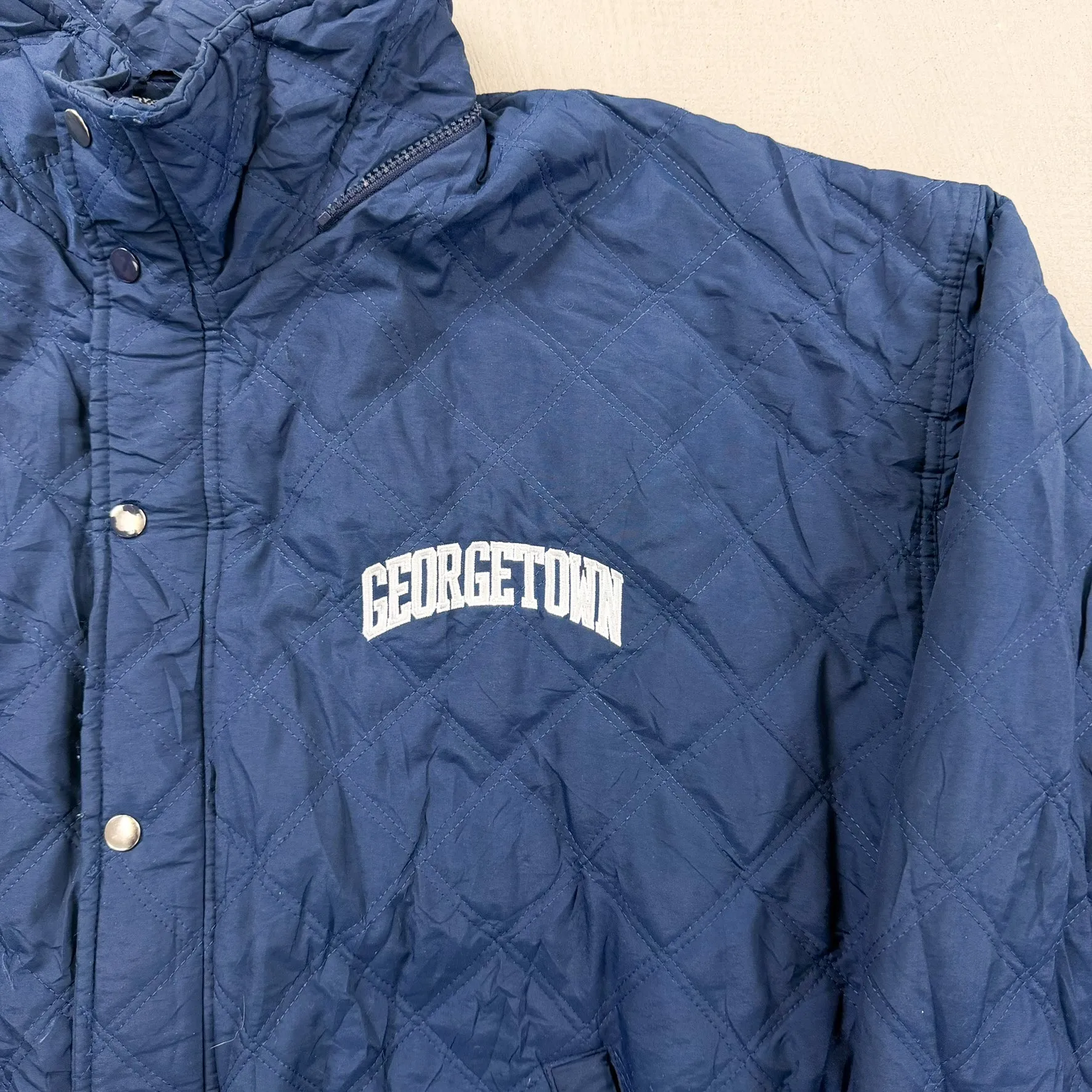 F- Vintage Georgetown Hoyas Starter Quilted Zip Up Winter Jacket sold by HG Vintage product image thumbnail 2