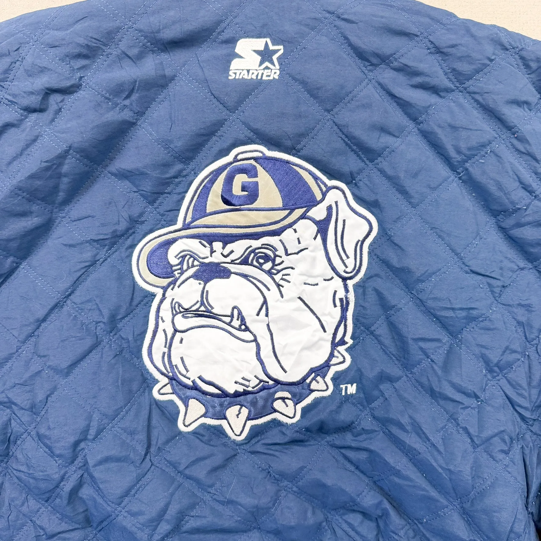 F- Vintage Georgetown Hoyas Starter Quilted Zip Up Winter Jacket sold by HG Vintage product image thumbnail 4