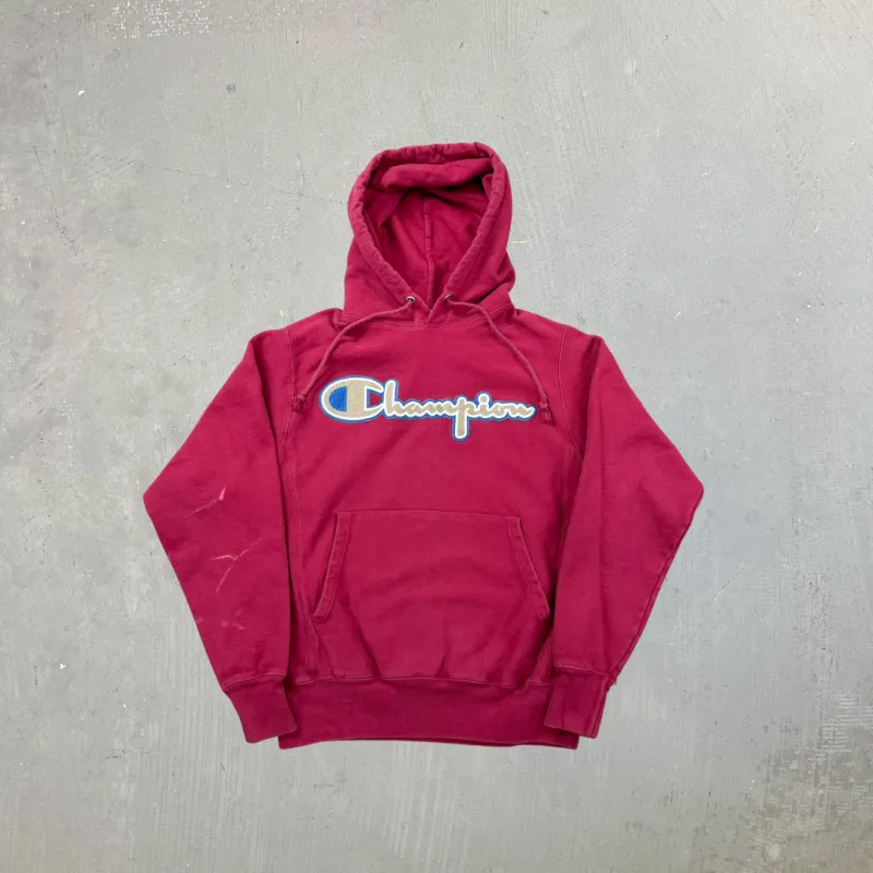 F- Vintage Champion Reverse Weave Embroidered Text Hoodie sold by HG Vintage