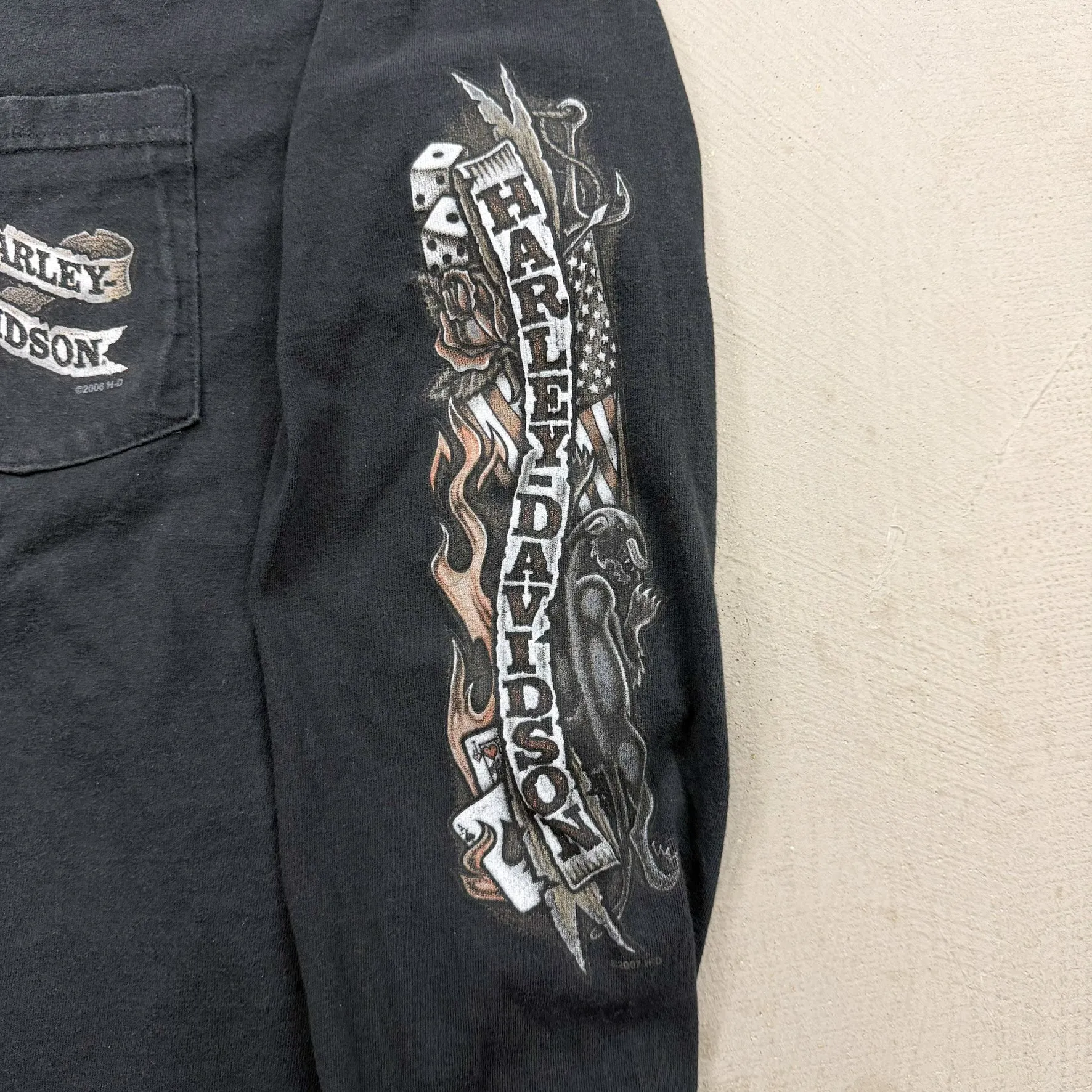 F- Vintage '06 Harley Davidson Kenosha Wisconsin Made In USA Long Sleeve Tee sold by HG Vintage product image thumbnail 3