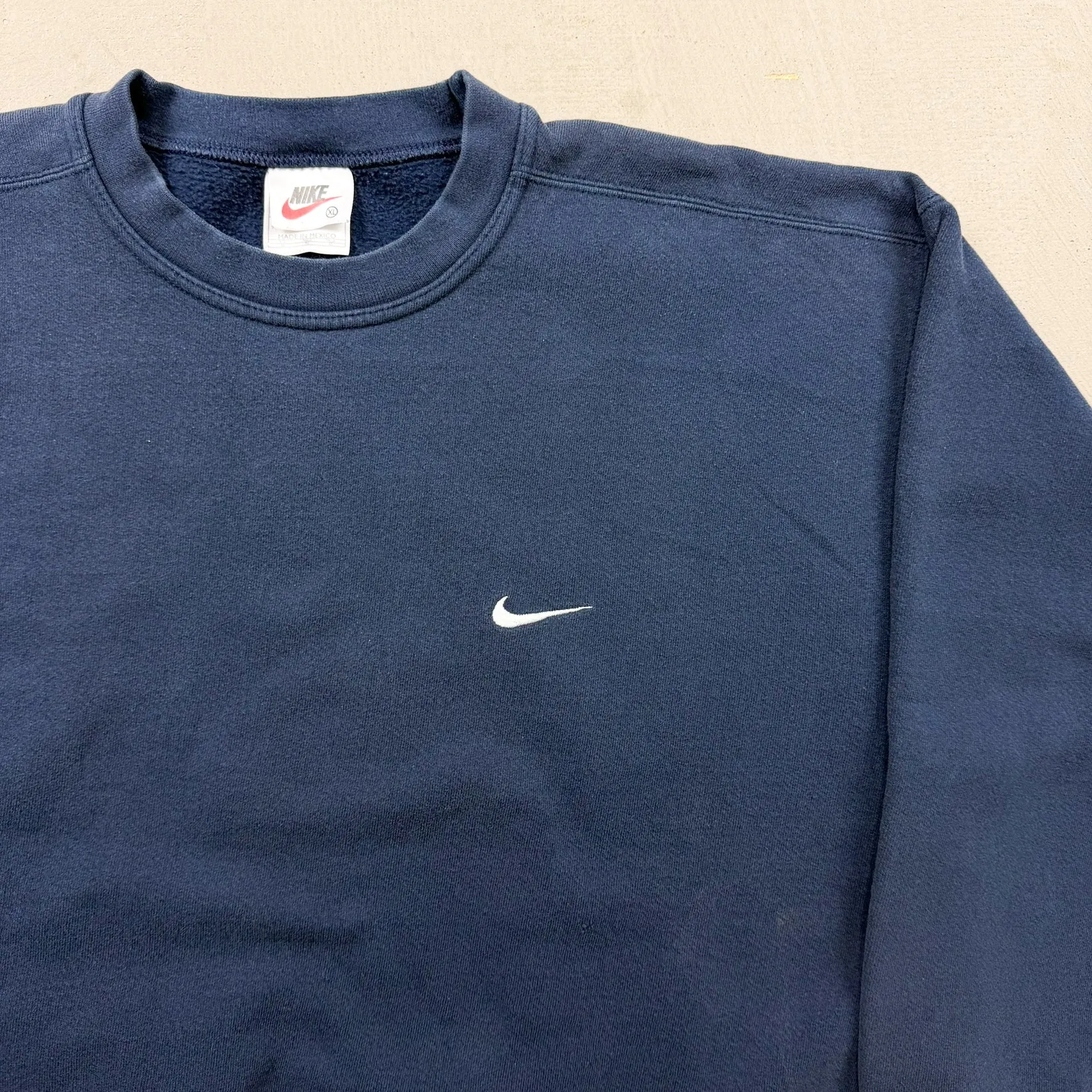 F- Vintage 90s Nike Embroidered Swoosh Navy Crewneck sold by HG Vintage product image thumbnail 2