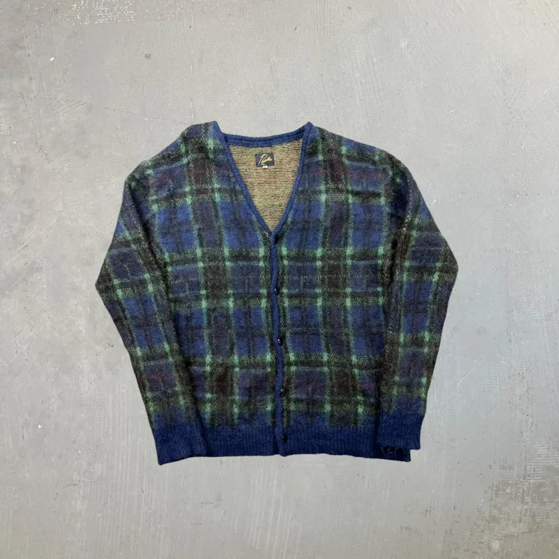 F- Needles Plaid Wool Cardigan Knit Sweater sold by HG Vintage