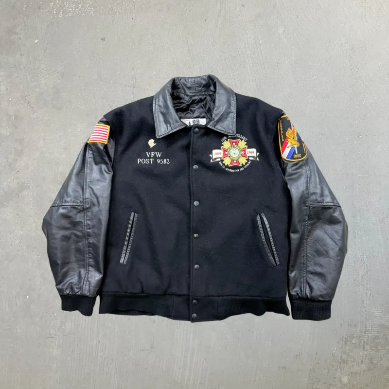 F- Vintage American Foreign Wars Quilt Lined Varsity Jacket sold by HG Vintage