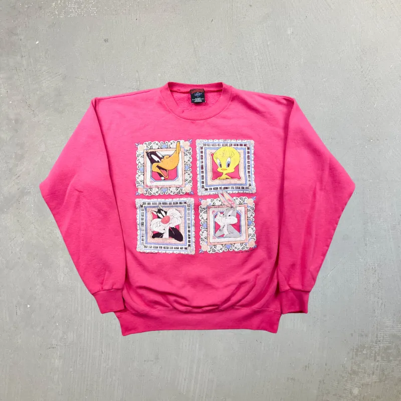 F- Vintage '95 Looney Tunes Characters Graphic Made In USA Crewneck sold by HG Vintage