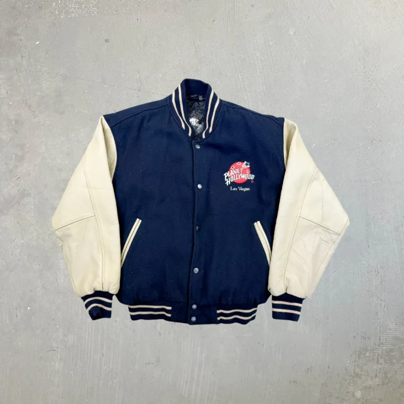 F- Vintage Planet Hollywood Las Vegas Varsity Jacket made by Hard Rock Cafe