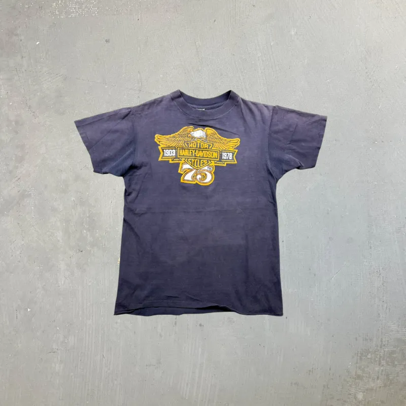 F- Vintage '78 Harley Davidson Kentucky Graphic Made In USA Single Stitch Tee sold by HG Vintage