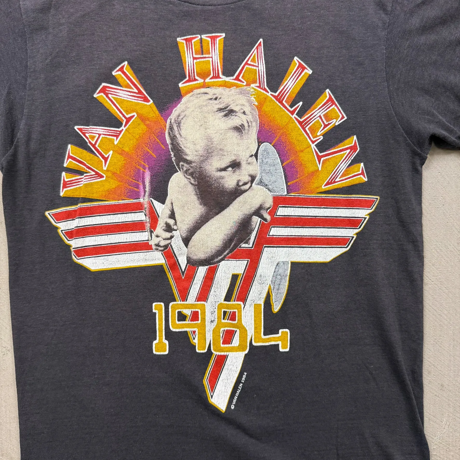 F- Vintage '84 Van Halen 1984 Graphic Made In USA Single Stitch Tee sold by HG Vintage product image thumbnail 2