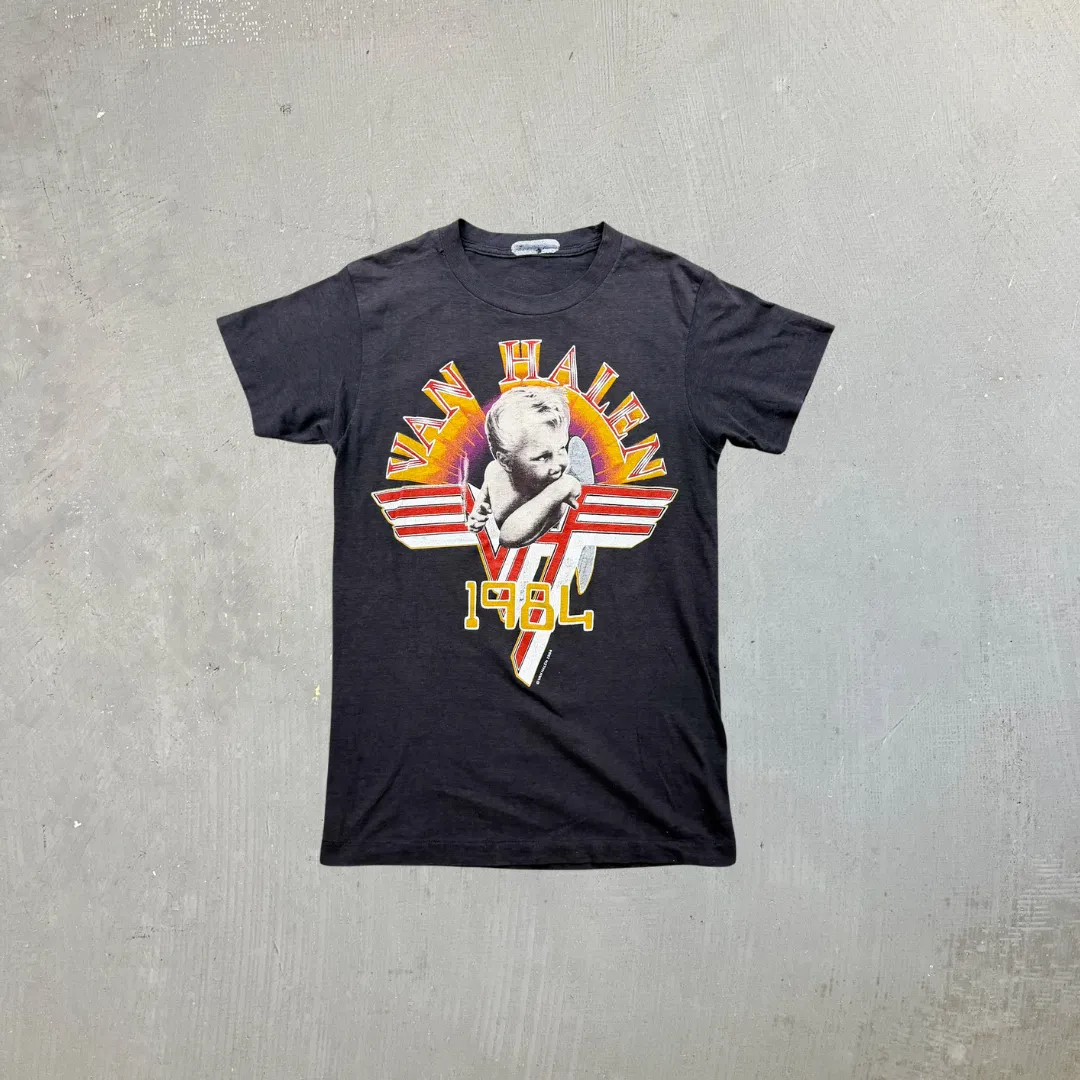 F- Vintage '84 Van Halen 1984 Graphic Made In USA Single Stitch Tee sold by HG Vintage