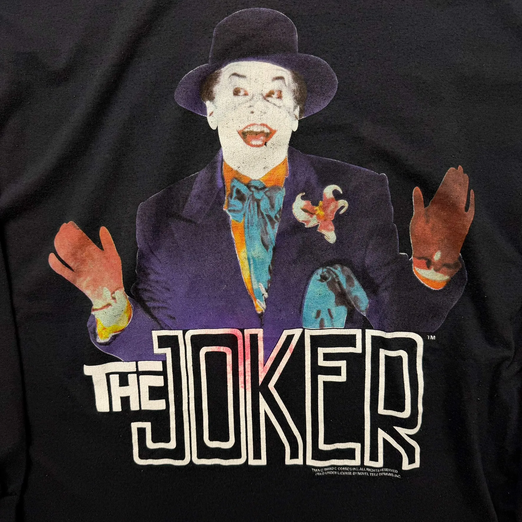 F- Vintage '89 DC Comics The Joker Novel Teez Tag Made In USA Single Stitch Long Sleeve Tee sold by HG Vintage product image thumbnail 2