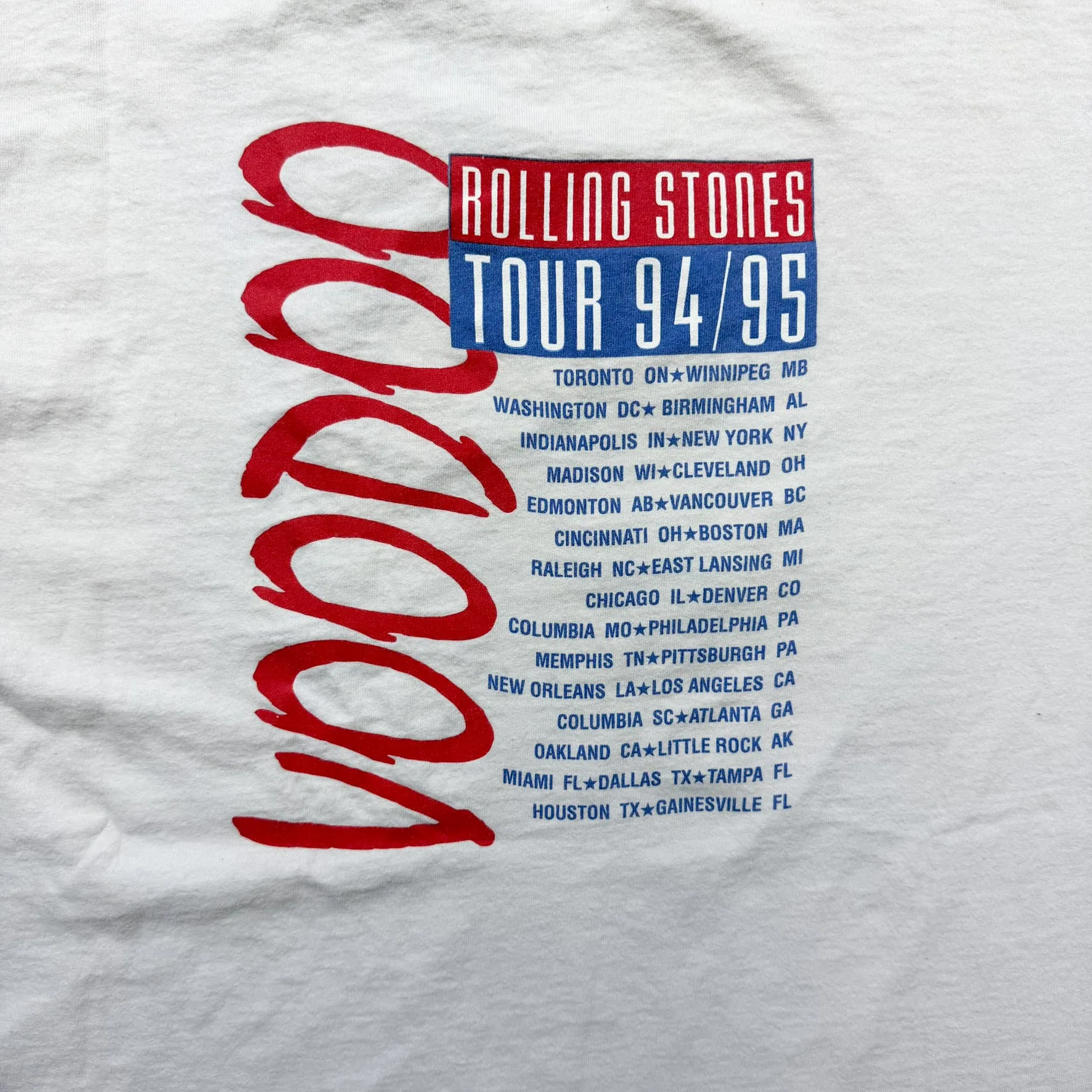 F- Vintage '94-95 Rolling Stones Voodoo Lounge Tongue Made In Canada Single Stitch Tee sold by HG Vintage product image thumbnail 4