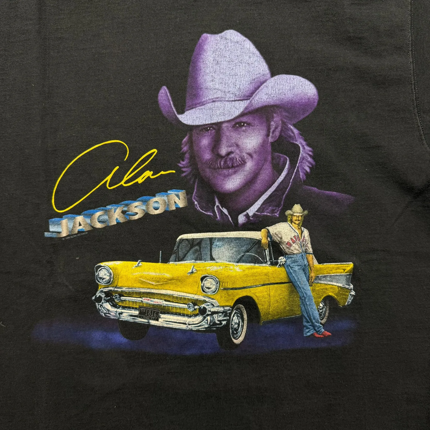 F- Vintage '95 Alan Jackson Tour Car Graphic Made In USA Tee sold by HG Vintage product image thumbnail 2